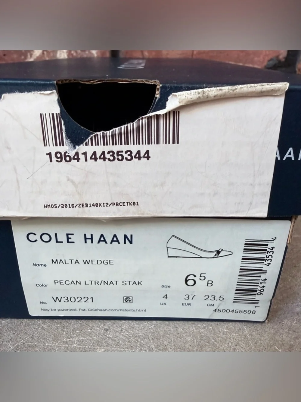 Cole Haan Pecan Leather Women's Malta Wedge Platform sise 6.5